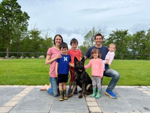 Happy and safe family with their new Protection Dog