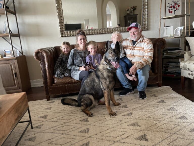 The McDougal Family with their Executive Personal Protection German Shepherd-BARRIK